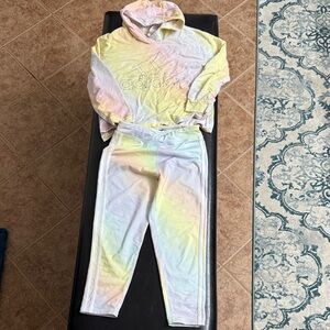Adidas Multicolor Tie-Dye Hoodie and Joggers